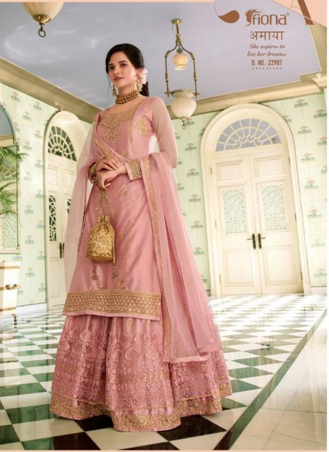 MOHINI FASHION Glamour - 91 Latest Heavy wedding Wear Georgatte Rangol And Net Embroidery Work Designer Salwar Suit Collection